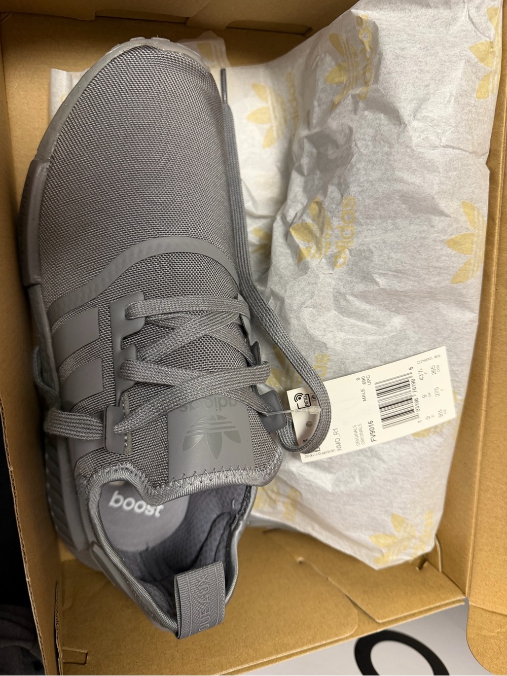 ADIDAS NMDR1 Men’s Grey Mesh Boost Trainer